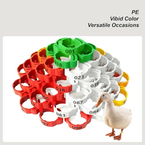 150pcs Adjustable Chick Leg Bands Ducks Bracelet Multicolor Numbered Poultry Foot Rings for Chicks Geese Pigeon Outdoor for Easy Flock Management