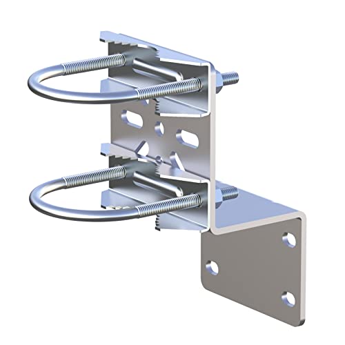 Pole Mount Bracket Anti Vibration Antenna Mount Universal Wall Mounting Bracket [ Without The Pole ] for Security Camera PTZ Dome Indoor Outdoor AP Access Point Client CPE Kits 2 PCS - color: 2 PCS