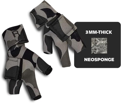 Chicken Shoes for Injured Feet – Protective Neoprene Footwear for Chicken, Open-Toe Design for Bumblefoot Relief, Made in USA (Chicken Shoes, Gray Camouflage, Medium Chickens) - color: Gray Camouflage