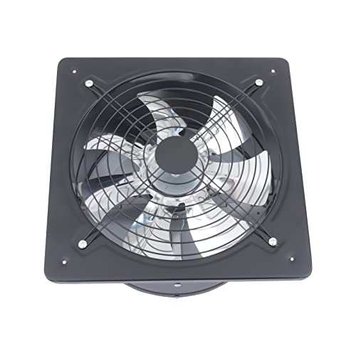 DNYSYSJ 12 inch Industrial Fan, 125W 1559CFM High Airflow Low Noise 12 in Exhaust Fan Ventilation Extractor Fan Axial Fan Ductless Bathroom Exhaust Fan Ventilation For Kitchen, Basements, Garage - color: black,12"