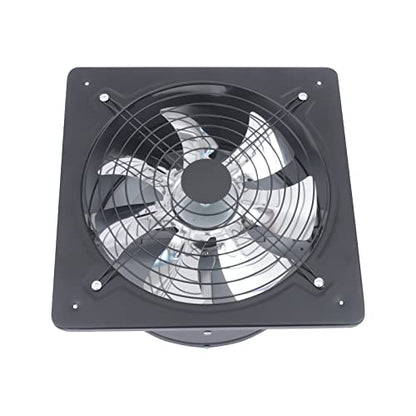 DNYSYSJ 12 inch Industrial Fan, 125W 1559CFM High Airflow Low Noise 12 in Exhaust Fan Ventilation Extractor Fan Axial Fan Ductless Bathroom Exhaust Fan Ventilation For Kitchen, Basements, Garage - color: black,12"
