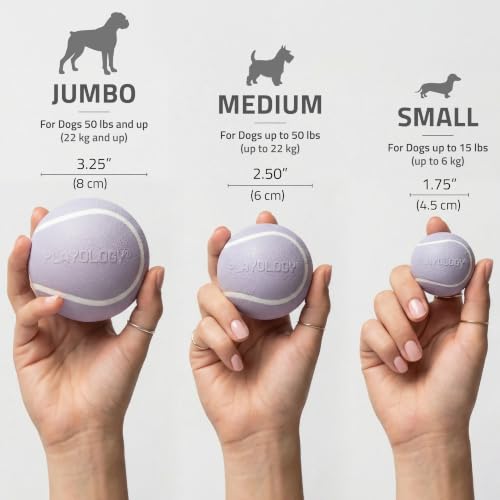 Playology Dog Toys | Squeaky Chew Ball for Large Dogs | Lamb Scented Jumbo Dog Ball | Bouncy Floating Chew Toys for Fetch - size: Jumbo, style: Lamb