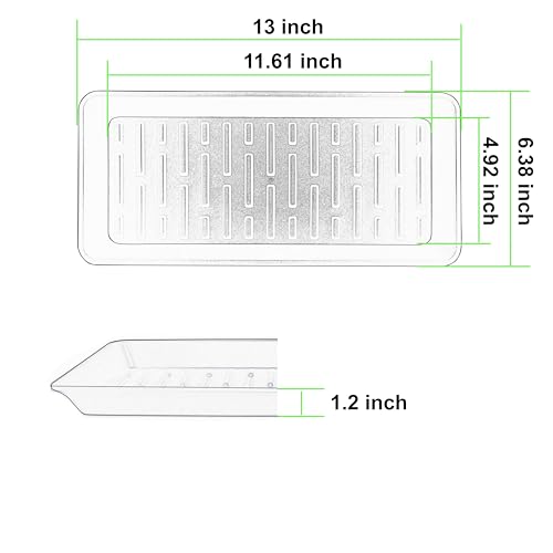 4 Pack Plant Saucer Tray 6.5 x 13 Inch, Heavy Sturdy Long Narrow Plastic Plant Drainage Tray No Holes, Drip Tray for Pots, Seed Starter Growing Tray, Black - color: Black, size: 13" x 6.5" x 1.2" (4pack)
