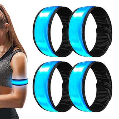 Reflective Leg Wraps - Soft Padded Band Edges, Long-Range LED Visibility Enhancement, Quick-Lock Strap Stability, Moisture-Resistant Outdoor Utility | Stable Path Safety in Low-Light Grazing Sessions