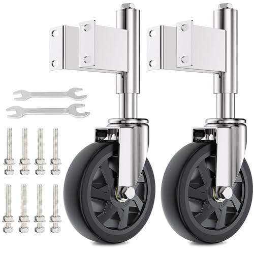 Spring Loaded Gate Casters 6” Heavy Duty Gate Caster Wheels with Hardware 600 Lbs Load Capacity, Pack of 2 - style: 6 Inch 2 Pack