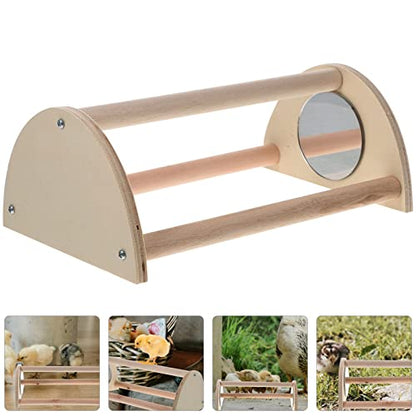 Chicken Roosting Perch Wooden Stand for Coop and Brooder Easy to Roost Bar Comfortable Resting Place for Chicks and Birds