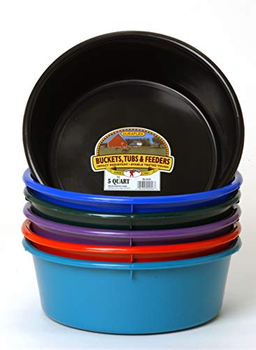Little Giant® Plastic Utility Pan | Feed Pan | Durable & Versatile Livestock Feeding Bucket | Made in USA | 5 Quart | Teal - color: Teal, size: 5 Quarts