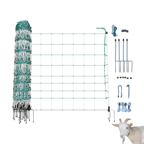 RentACoop Electric Goat Fence Netting, 42" H x 168' L - Portable, for Goats, Sheep & Livestock, Anti-Predator Farm Fence Roll - Energizer Not Included