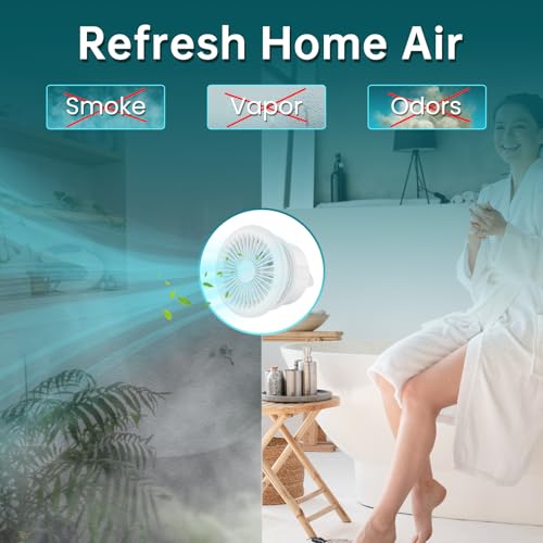 HG Power 6 Inch Bathroom Exhaust Fan One-Way Ventilation Fan with Backdraft Damper & Remote Control, 4-Speed 2100 RPM 182 CFM Low Noise Vent Fan for Kitchen, Toilet, Wall and Ceiling Mount