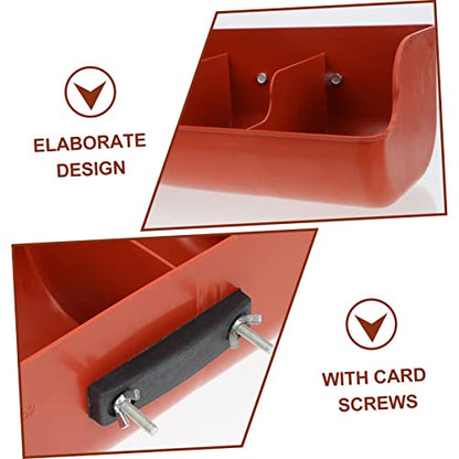 ORFOFE Compartment Piglet Feeding Trough Hanging Wall Feeder Plastic Compartment Trough Livestock Supplies Easy Clean