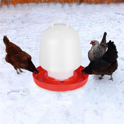 Baby Chick Waterer, 15L Heavy Duty Large Capacity Bpa Free Large Chicken Waterer,No Spill Hanging Plastic Chicken Feeders and Waterers for Quail Ducks Turkeys Ducklings Chickens Baby Chicks
