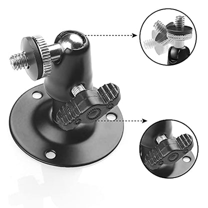 Camera Bracket Mount 3 Pcs Security Wall Mount for Oculus Sensor Arlo, Arlo Pro,Metal Security Camera Bracket Outdoor Indoor Oculus Rift Mount Bracket 360° Rotation 1/4" Screw Camera Wall Mounts