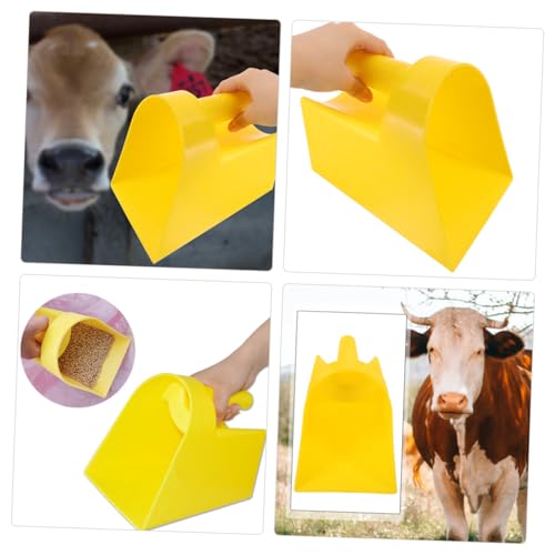 BESPORTBLE 2pcs Plastic Feed Shovel for Livestock Durable Farm Food Scoop for Poultry Cattle Sheep Thickened Design for Efficient Feeding