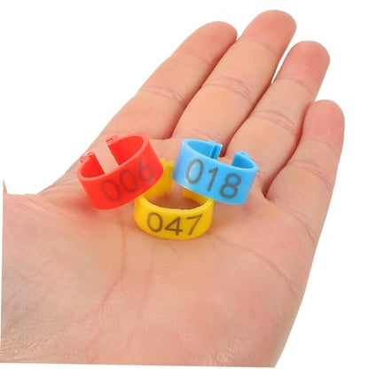 GANAZONO 50pcs Chicken Identification Anklets Digital Leg Bands for Hens Pigeons Ducks Geese