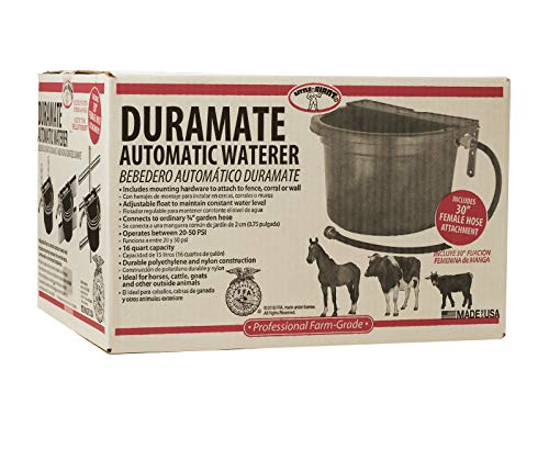 Little Giant® Automatic Animal Waterer | DuraMate Float Controlled Automatic Waterer for Livestock | Heavy Duty and Durable | Made in USA | 4 Gallon (Blue, 4 Gallon) - color: Blue