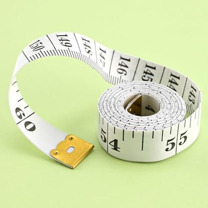 HESSION 2 Pack Soft Ruler 60-Inch Double Scales Measuring Tape White