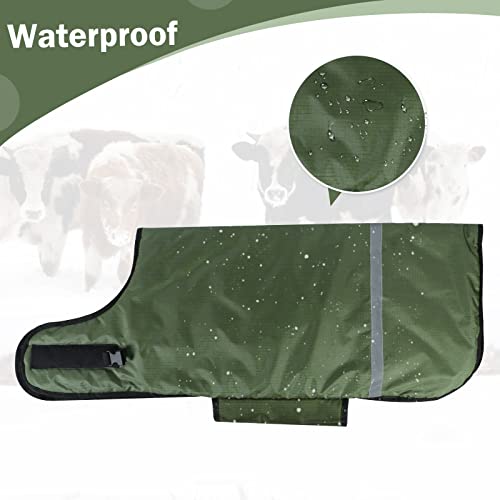 Goat Blankets for Winter Calf Blanket Thickened Warm Calf Clothing Calf Warm Artifact Calf Cold Clothing Calf Keep Warm Clothing Horse Blanket for Cattle Calves Goats Foals Donkeys（Green 1 Pack）