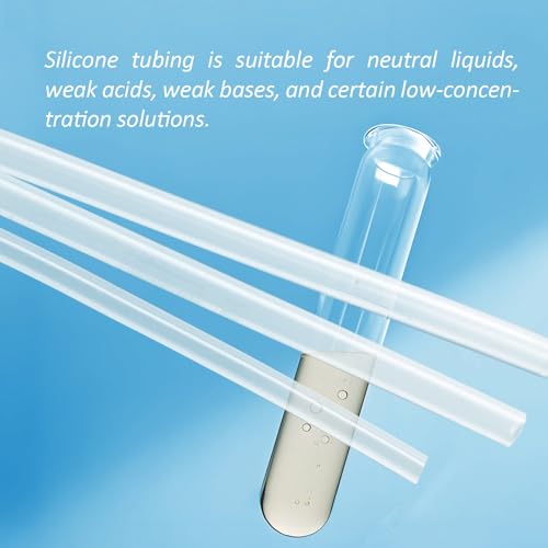 Peristaltic Pump Silicone Tubing 1/8" ID*3/16"OD*3m, food grade High-temperature resistant & wear-resistant transparent silicone hose for peristaltic pumps, made with platinum curing process - size: 1/8"IDx3/16"OD, style: 3meter