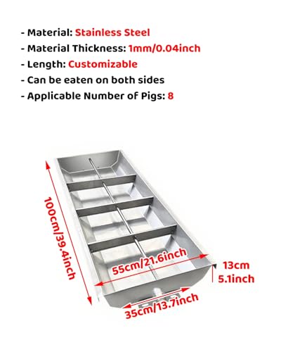 8 12 Holes Hog Feeder for Outside Heavy Duty, Livestock Guardian Dog Feeder Universal Bowl, Farm Goats Sheep Horses Alpacas Pig Trough Pan(8 Holes) - size: 8 holes
