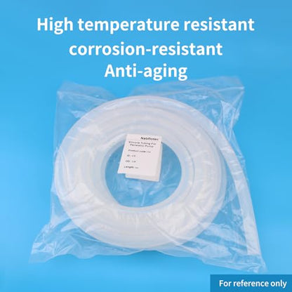 Peristaltic Pump Silicone Tubing 5/16" ID*7/16"OD*5m, 18# food grade high-temperature resistant & wear-resistant transparent silicone hose, made with platinum curing process, - size: 5/16"IDx7/16"OD, style: 5meter