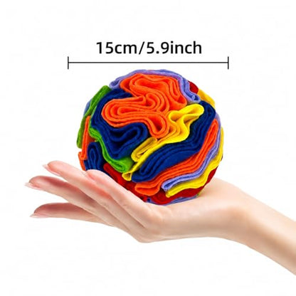Snuffle Ball for Mini Pigs, Fun Enrichment Pig Toys (Rainbow) | for Small Animals, Soft Layers, Encourage Instincts, Slow Down Eating, Mental Stimulation - color: Rainbow