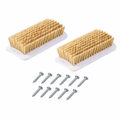 2Pcs Pet Pig Toy, Mini Pigs Self Grooming and Scratch Brush, Engaging and Fun Pig Toys, Reduces Stress, Easy Install for Pens, Barns, or Yards
