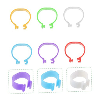 MERRYHAPY Bird Leg Band 120pcs Chick Foot Ring Poultry Marking Ring for Chicken Duck Goose Serial Number for Easy Identification Random Color