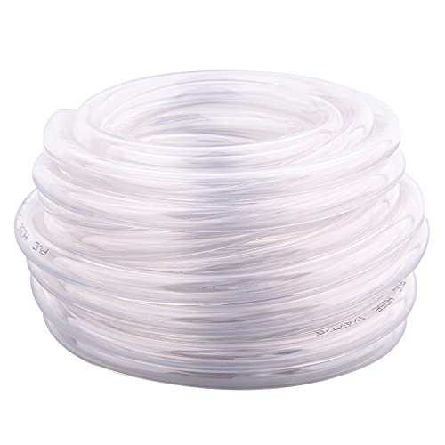 DERNORD PVC Tubing 1/4"ID X 3/8"OD Flexible Clear Vinyl Hose 25 Feet for Food Grade - size: 25 Feet, style: 1/4"ID X 3/8"OD