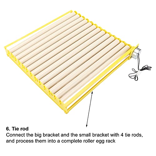 GLOGLOW Egg Turner Tray, 13 Rollers | Automatic Egg Incubation Tray with 13 Rollers, 16.9x16.7x2.1in, For Chicken Duck Quail Eggs, Hatcher Accessory - color: #3