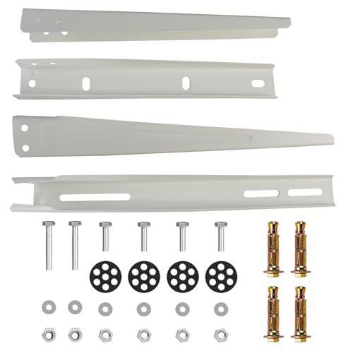 Qualward Mini Split Wall Mounting Bracket for Universal Ductless Air Conditioners, Heavy Duty Support Bracket for AC, Heat Pumps Compressors 7000-15000 BTU - size: 7000-15000 Btu