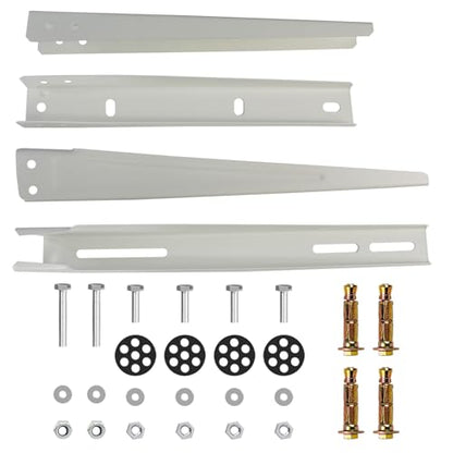 Qualward Mini Split Wall Mounting Bracket for Universal Ductless Air Conditioners, Heavy Duty Support Bracket for AC, Heat Pumps Compressors 7000-15000 BTU - size: 7000-15000 Btu