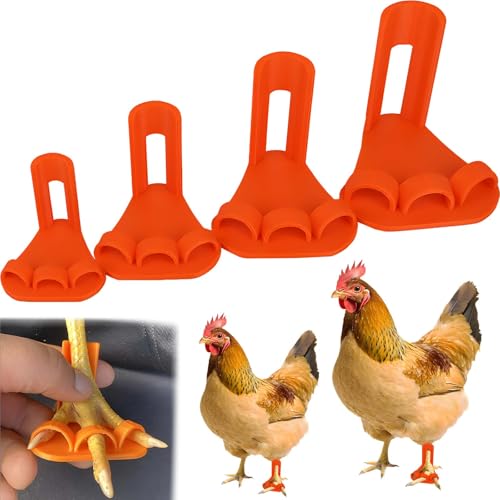 Chicken Leg Splint for Poultry - 4 Sizes, Ideal for Fixing Fractures, Curled Toes, Osteoarthritis & Plantar Warts in Chickens, Ducks, and Geese (Orange-for Chicken Leg)
