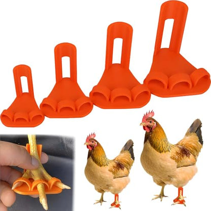 Chicken Leg Splint for Poultry - 4 Sizes, Ideal for Fixing Fractures, Curled Toes, Osteoarthritis & Plantar Warts in Chickens, Ducks, and Geese (Orange-for Chicken Leg)