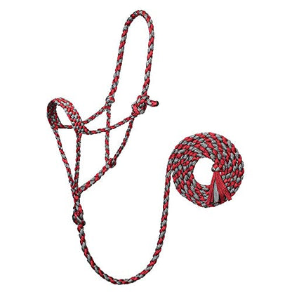 Weaver Leather Braided Rope Halter with Lead Tan
