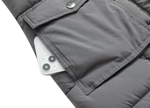 MOERDENG Women's Waterproof Long Winter Coat Thickened Down Alternative Jacket Warm Puffer Jacket Parka - color: Darkgrey, size: Medium