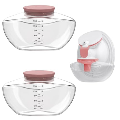 2pcs Breastmilk Container Compatible with Upgraded Mobile Flow | Upgraded M9, M9 Breast Milk Storage Bottle with Silicone Lip, BPA Free, Leak-Proof, Not Original Parts, 2packs Red Collector - size: Red 2pcs Bottle