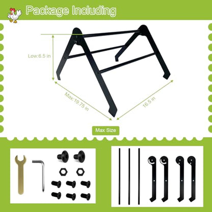 Chicken Roosting Bars for Coop – Heavy-Duty Stainless Steel Chicken Ladder & Perch for Chicks, Hens & Small Poultry, Easy to Assemble & Clean, 2-Tier Adjustable Design
