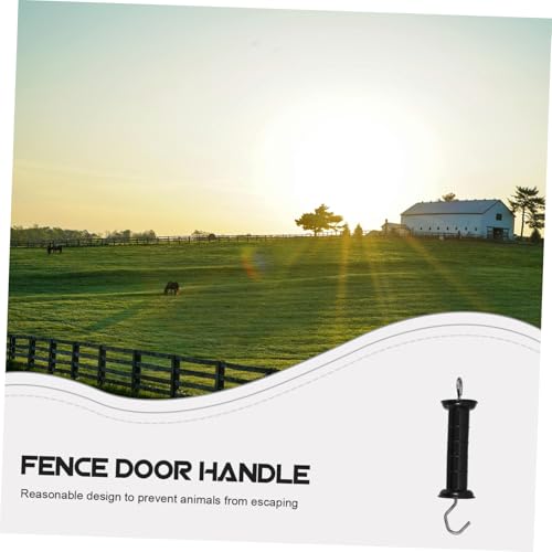 BESPORTBLE Fence Gate Handle Electric Fence Door Handle Insulator Robust Steel Construction for Livestock Park and Farm