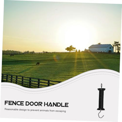BESPORTBLE Fence Gate Handle Electric Fence Door Handle Insulator Robust Steel Construction for Livestock Park and Farm