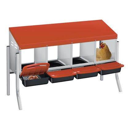 Chicken Nesting - color: Orange, size: 4 holes with legs