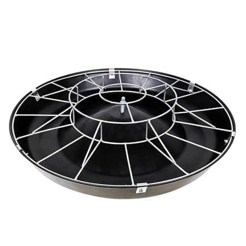 8 12 14 16 Holes Piglet Feeder Trough with Screws, Plastic Round Livestock Water Trough, Anti-Waste Pasture Feeding Equipment for Poultry(Double Rack,80cm/31.5"(16 Slots)) - color: Double Rack, size: 80cm/31.5"(16 Slots)