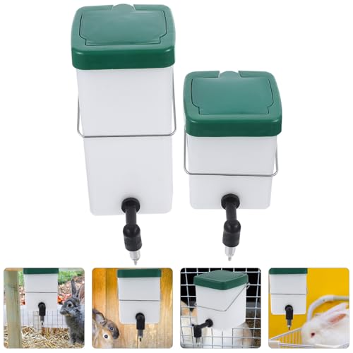 2Pcs Rabbit Water Dispenser Automatic Hanging Bunny Waterer with Hook Design Safe and Easy to Install Drinking Equipment for Rabbits and Guinea Pigs Cage
