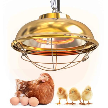 300 Watt Chicken Coop Heater, Professional Heat Lamp for Chickens, Chicks, Rabbit or Ducklings, Full Aluminum Alloy & Waterproof Heat Lamp for Chicken Coops