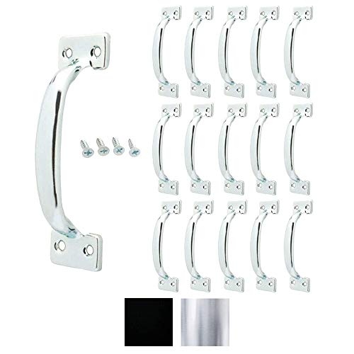 Litepak Premium Cabinet Handles 5-3/4" Kitchen Cabinet Drawer Pulls Furniture Barn Utility w Screws (15 Pack, Zinc Plated (Silver)) - color: Zinc Plated (Silver)