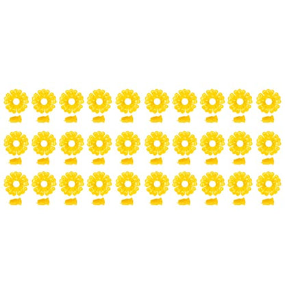 Hyuduo 30-Piece Hummingbird Feeder Replacement FlowersYellow Nectar Feeding Ports for Outdoor Hummingbird Feeders, Compatible with Glass Plastic Hummingbird Feeders - color: Yellow