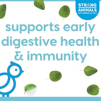 Strong Animals First Peep Chick Feed Supplement, Non-Medicated with Organic Oregano Oil, Kelp & Prebiotics, Helps Baby Chicks Start Eating Sooner & Supports Early Digestive Health, 2 lb Pouch
