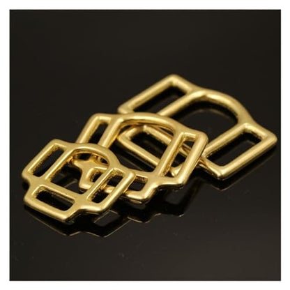 Solid Brass Horse Halter Square 3-Sided Halter Bridle Buckles Equestrian Equipment Leather Craft DIY Accessory(Size:16mm) - size: 16mm