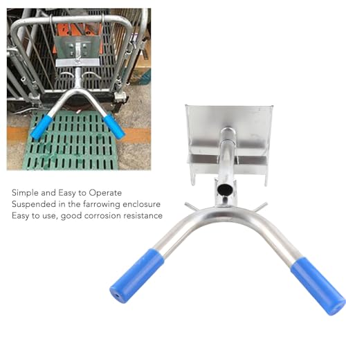 Gavigain Piglet Castration Rack Dual Hook Wall Mounted Stainless Steel Pig Castration Fixed Holder for Livestock Farm