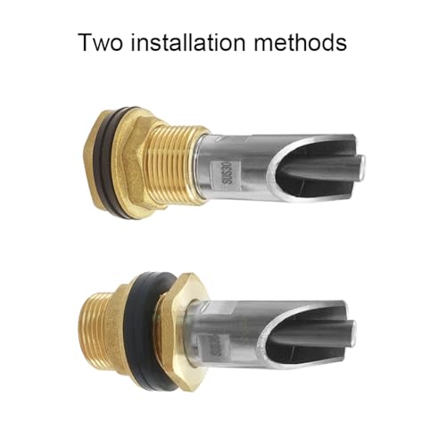 4 Sets Pig Nipple Waterer with Water Tank Connectors and Hole Opener | Sturdy,durable,and corrosion-resistant stainless steel and brass;Automatic Water Control System;Easy install with hole opener