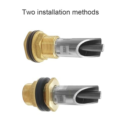 4 Sets Pig Nipple Waterer with Water Tank Connectors and Hole Opener | Sturdy,durable,and corrosion-resistant stainless steel and brass;Automatic Water Control System;Easy install with hole opener